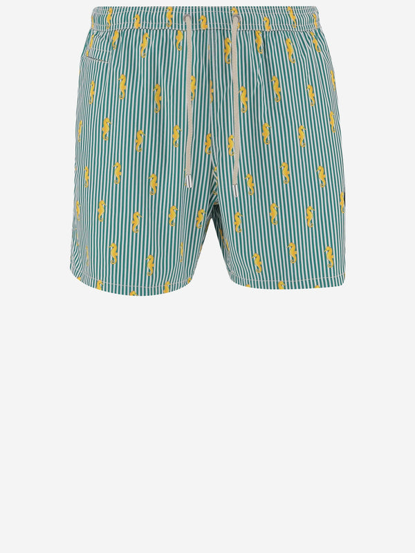 Swim Shorts Nylon Green Polyester Beachwear