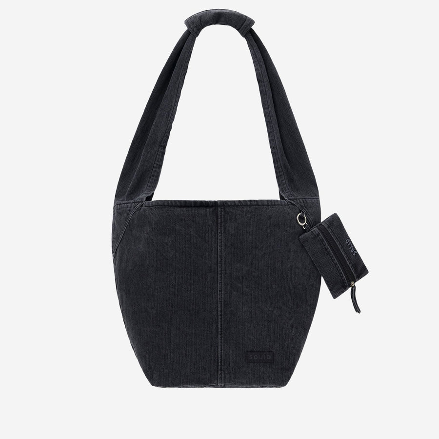 Shoulder Bag Cotton Denim Black Handbags