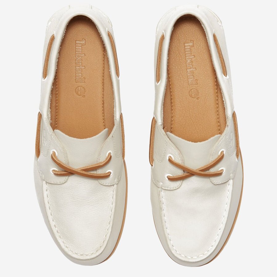Loafers Classic Boat White Leather