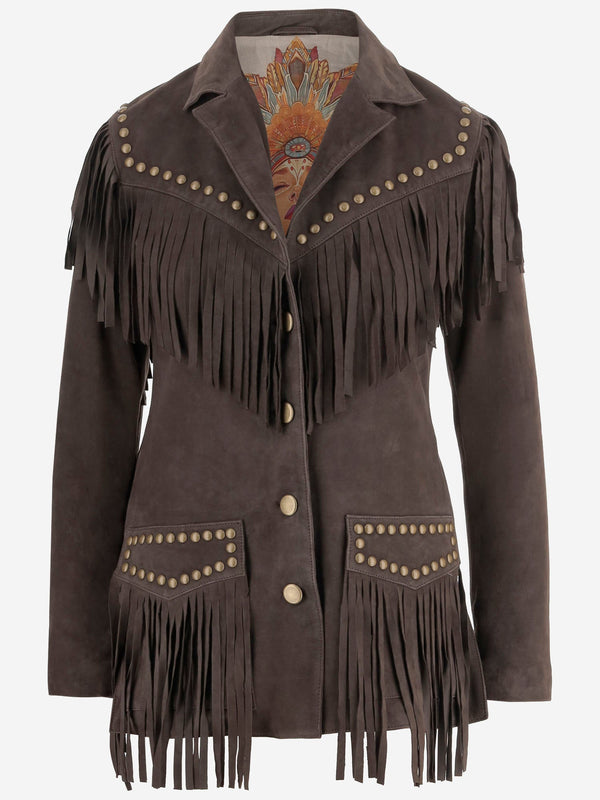 Jacket Suede Fringed Brown Leather