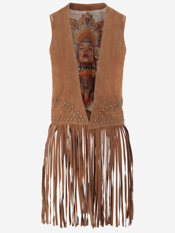 Suede Vest, Light Brown Leather Waistcoats & Gilets