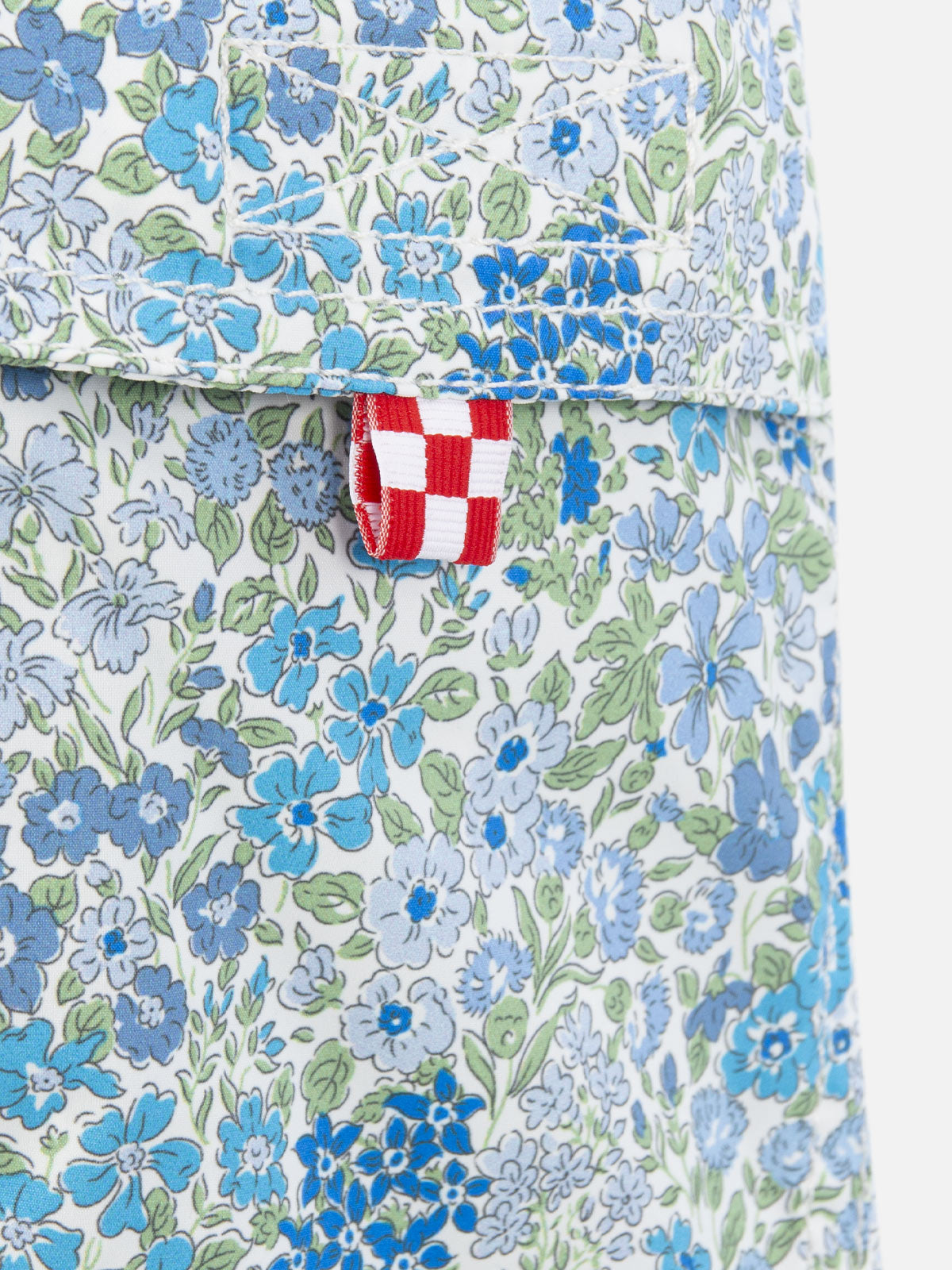 Boy Mid-Length Jean Swim-Shorts With Joanna Luise Print | Made Liberty Fabric White Swimshort