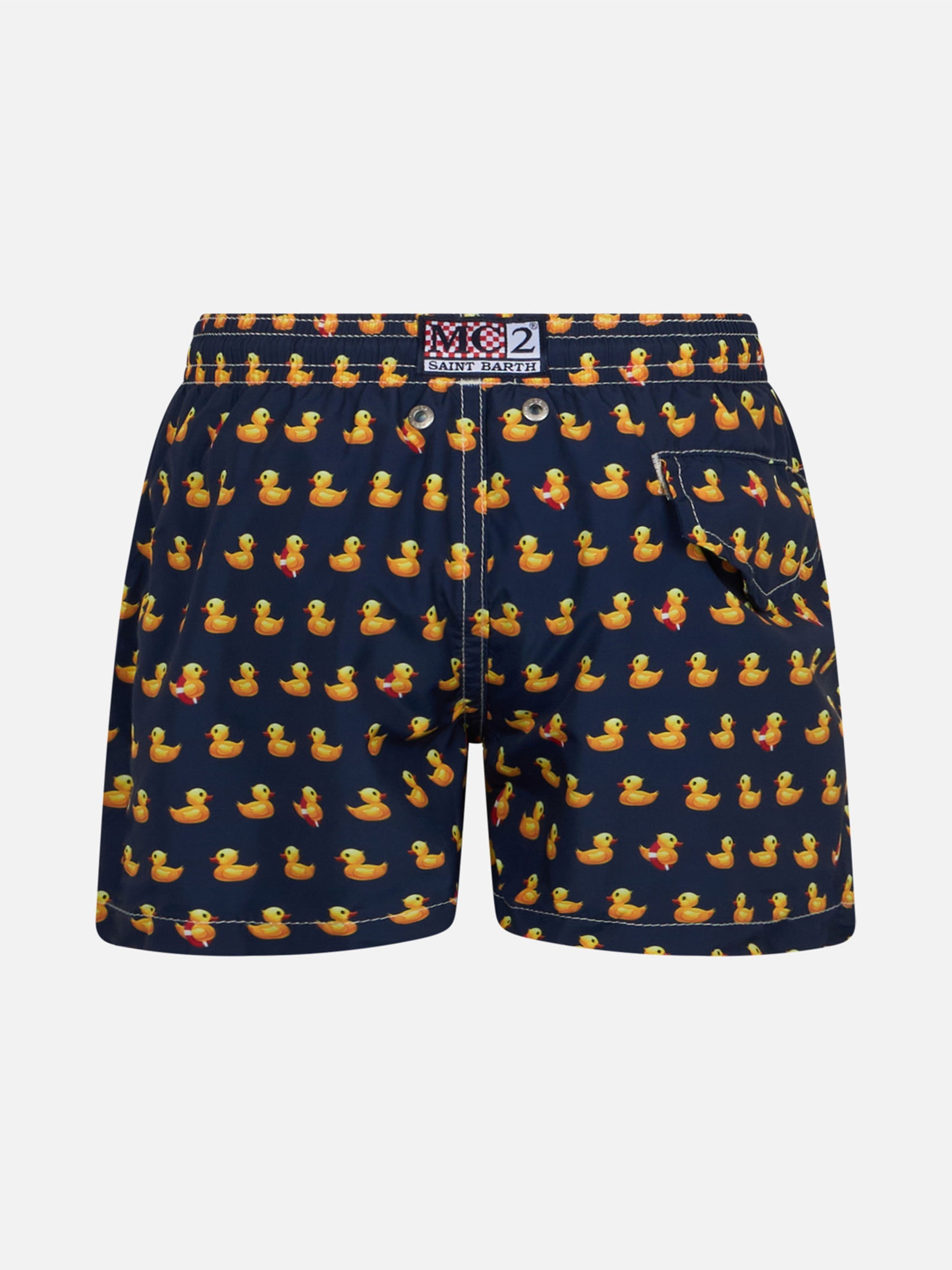 Jean Lighting Lightweight Fabric Swim Shorts With Ducky Print Blue Swimshort