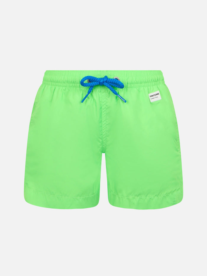 Boy Lightweight Fabric Fluo Green Swim Shorts Jean Lighting Pantone | Pantone® Special Edition __single__ Swimshort