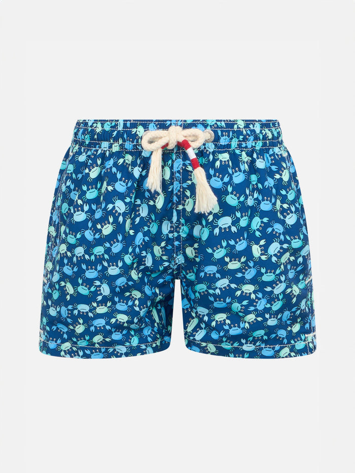 Boy Lightweight Fabric Swim-Shorts Jean Lighting 70 With Crabs Print __single__ Swimshort