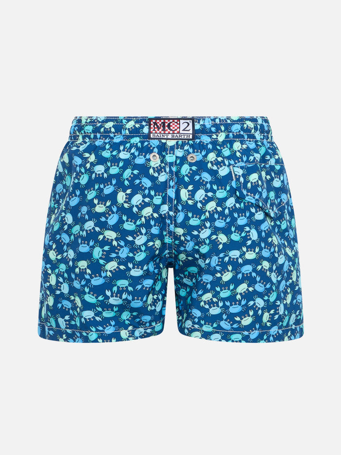 Boy Lightweight Fabric Swim-Shorts Jean Lighting 70 With Crabs Print __single__ Swimshort