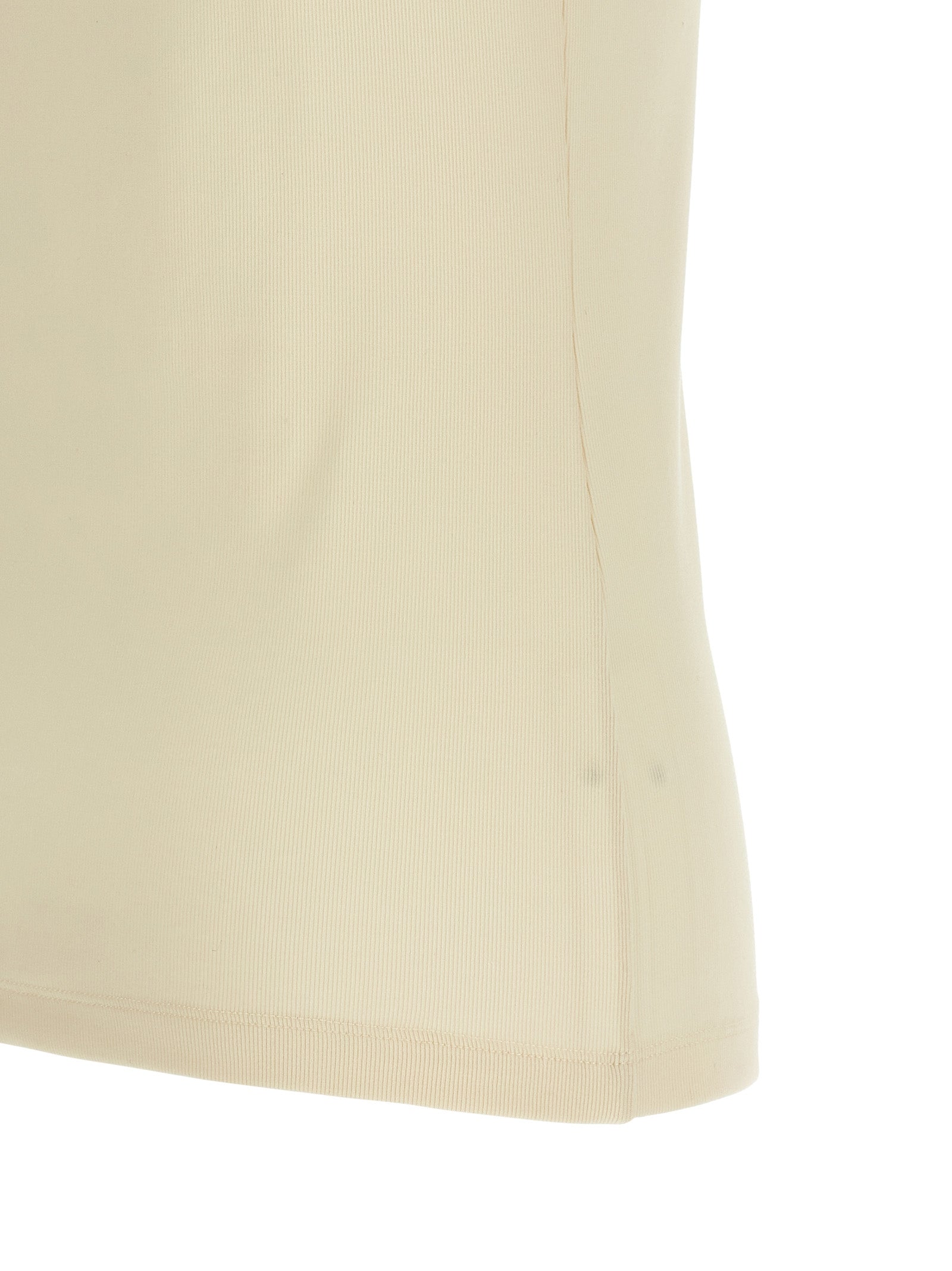 Tweed insert top Beige Cotton Elastane Tops