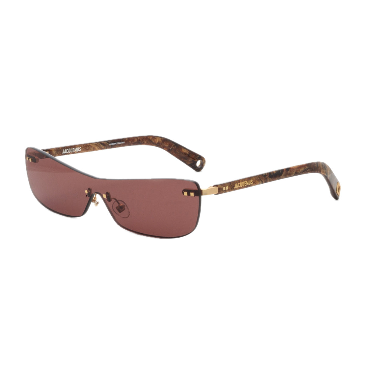 Jacquemus JAC69 Miranda Linea LA CROISIÈRE C2 Wood Effect Marrone Acetate Occhiali Da Sole