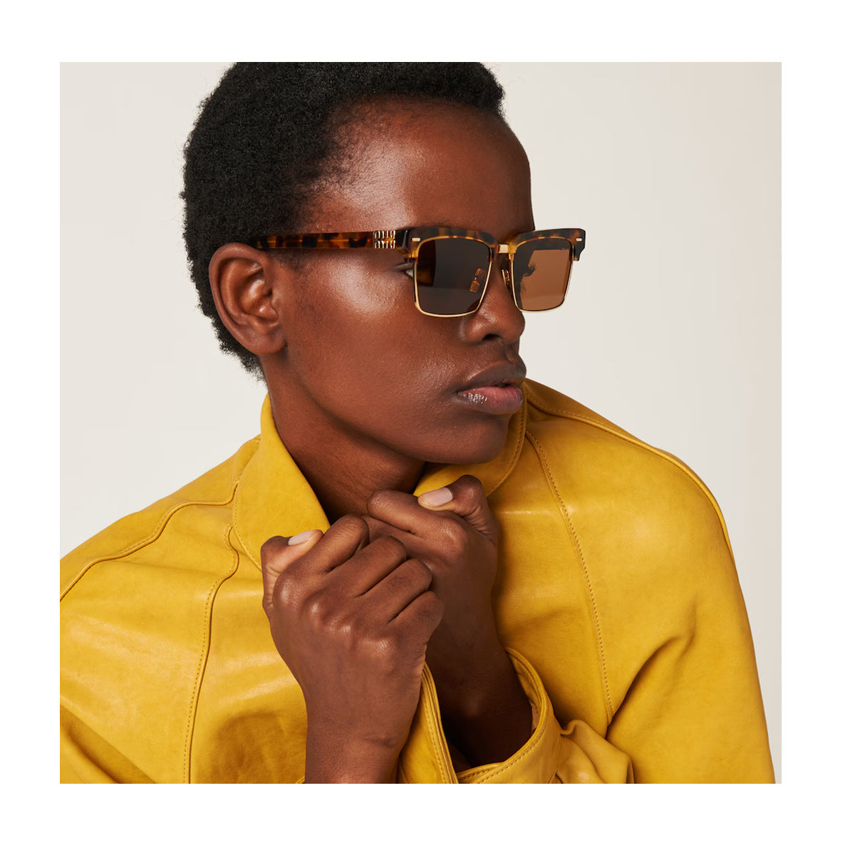 Miu 0MU 10ZS Runway 19P2Z1 Tortoise Brown Marrone Acetate/metal Occhiali Da Sole