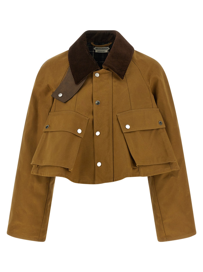 Barn jacket Brown Cotton Down Jacket, Parka, Casual