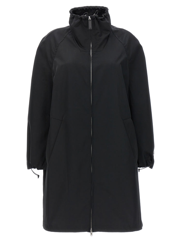 Satin parka Black Polyester Casual Jackets