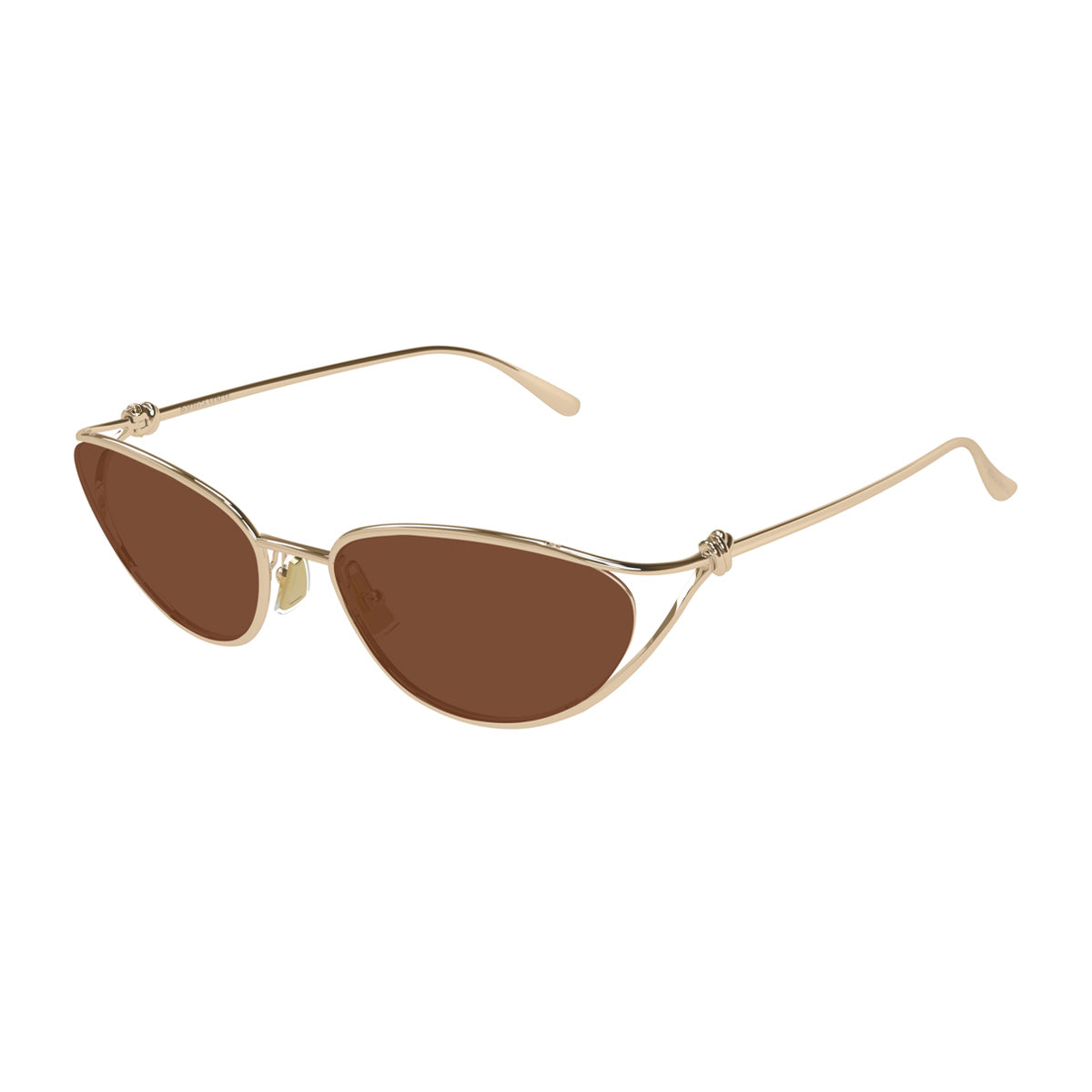 Bottega Veneta BV1330S Linea Knot 003 Gold Brown Oro Metal Occhiali Da Sole