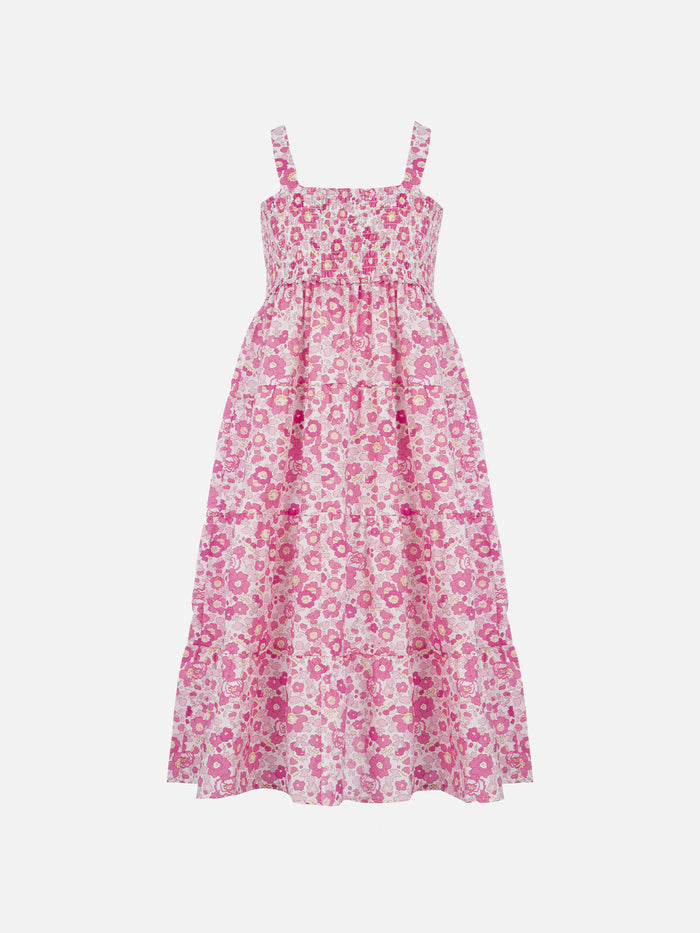 Girl Cotton Dress Jemine Jr With Betsy Print | Made Liberty Fabric __single__