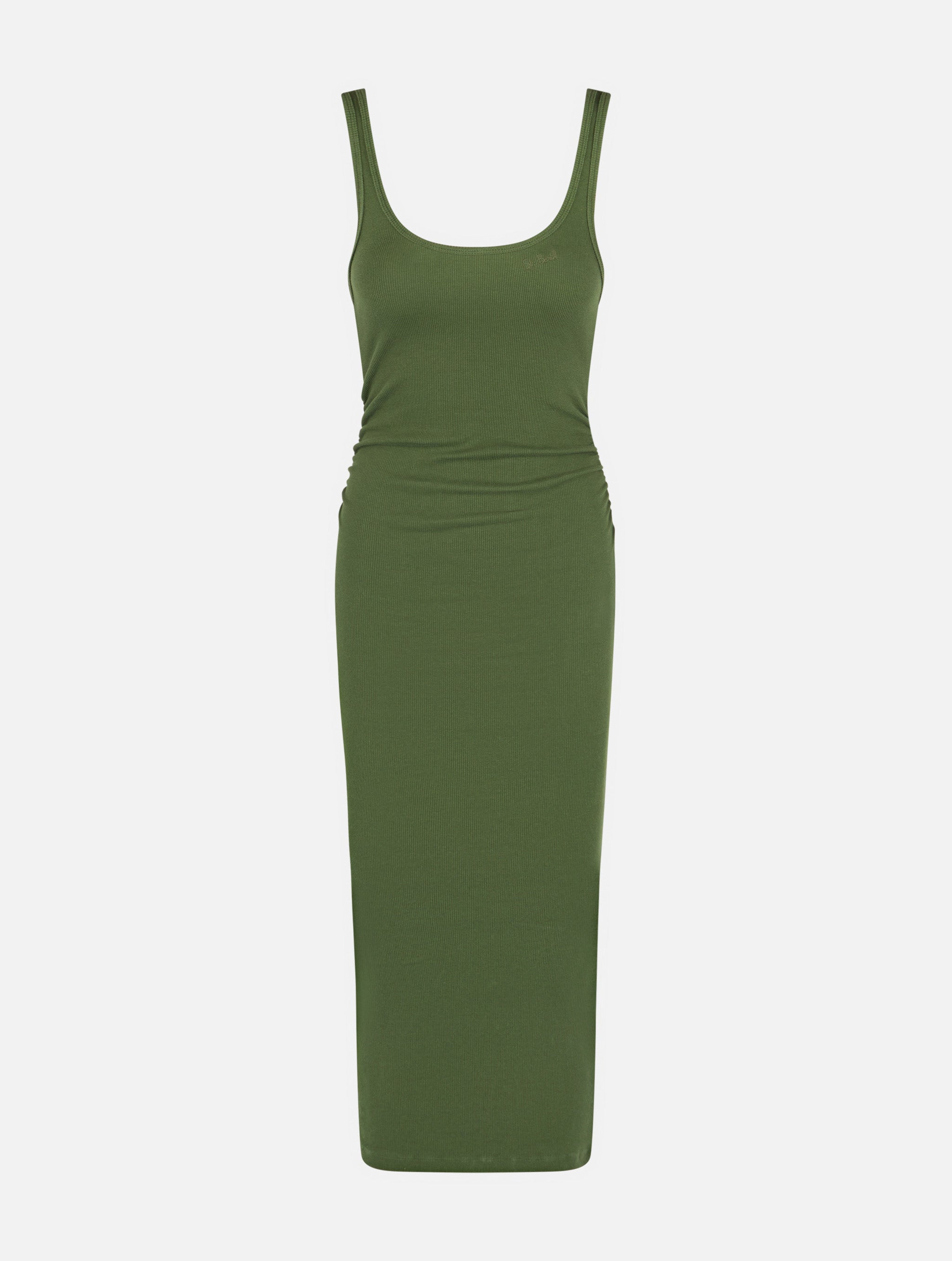 Jennifer White Ribbed Cotton Dress __single__