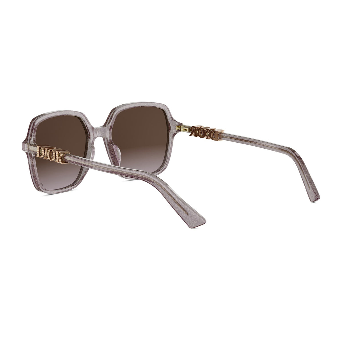 Dior DiorTreasure S1I 84f2 Viola Glitterato Trasparente Acetate Occhiali Da Sole