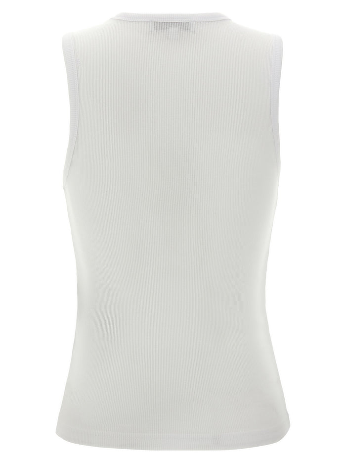 Anchor embroidery top White/black Cotton Tops