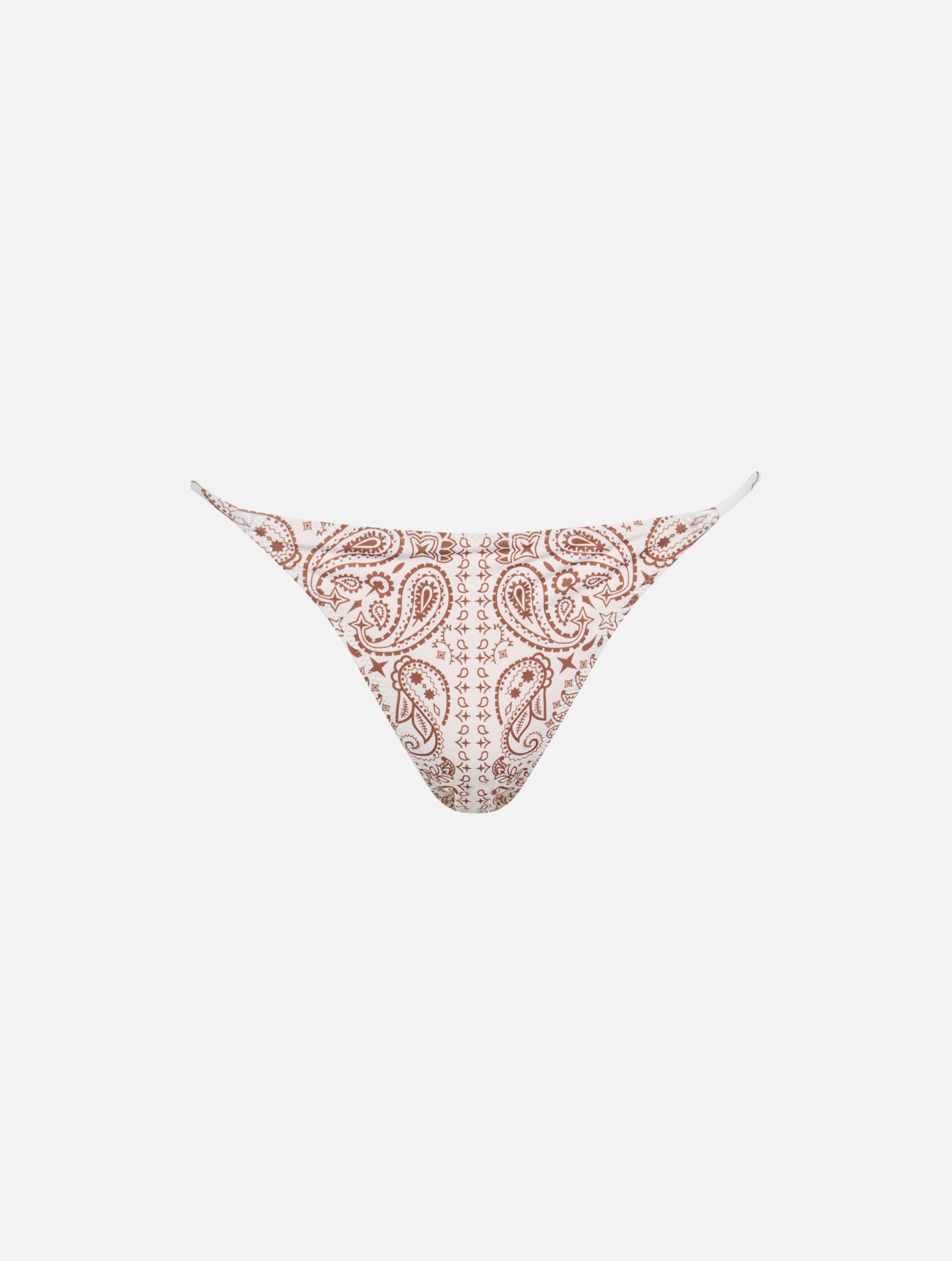 Jodene Bandanna Cheeky Swim Briefs White Bottom