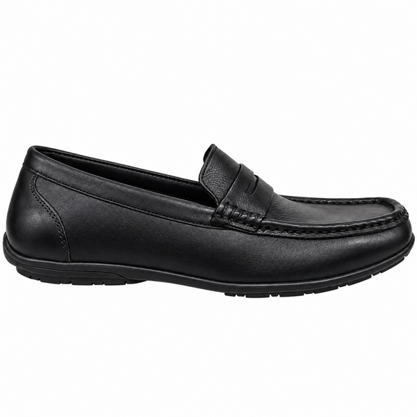 Ike Behar Black Slip-On Driving Loafers Joel