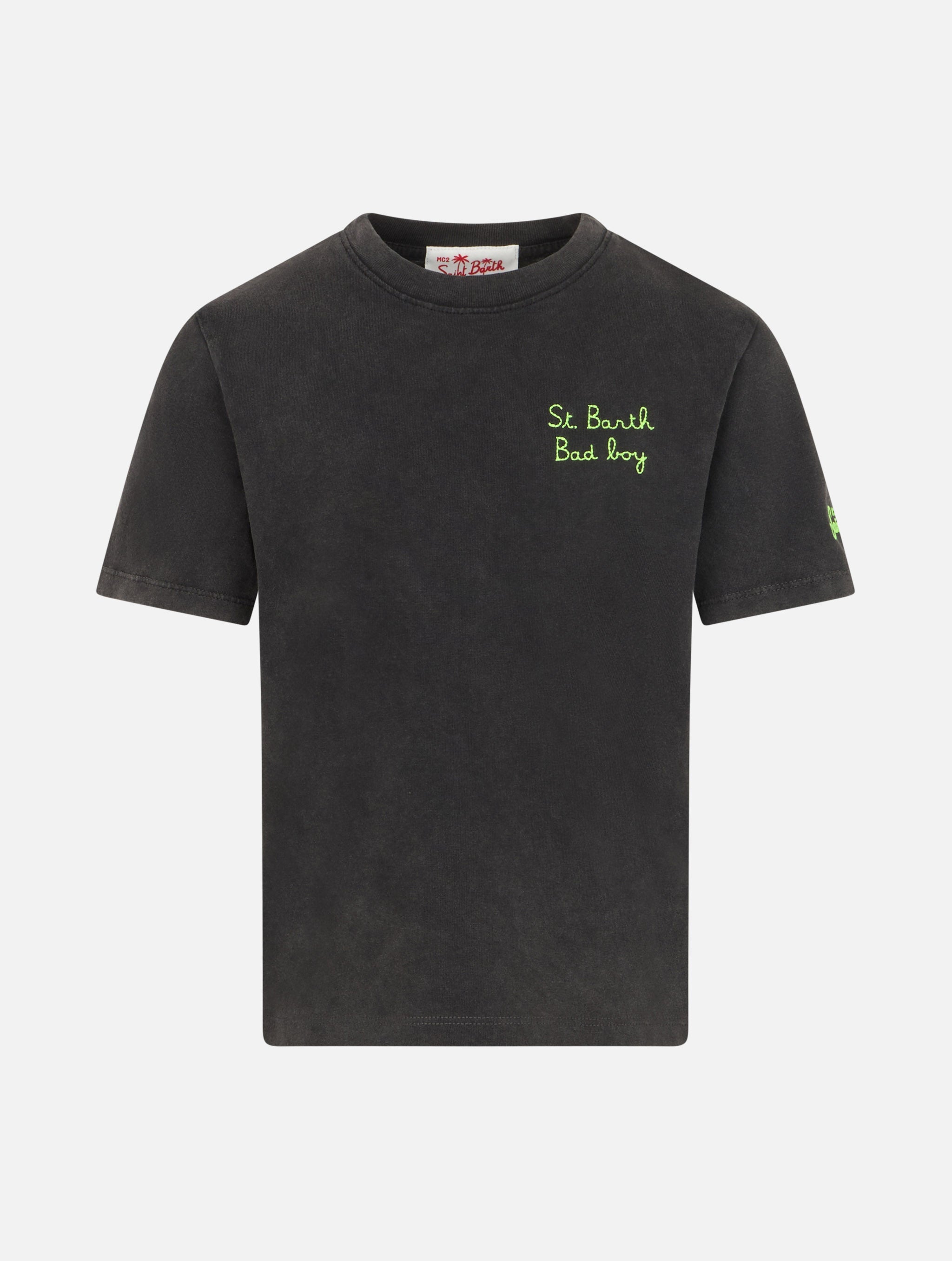 Boy Black Cotton T-Shirt Josh