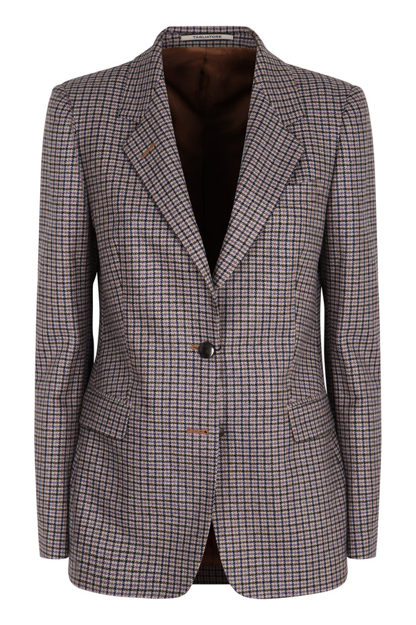 Single-Breasted Two-Button Jacket Purple Wool Blazers