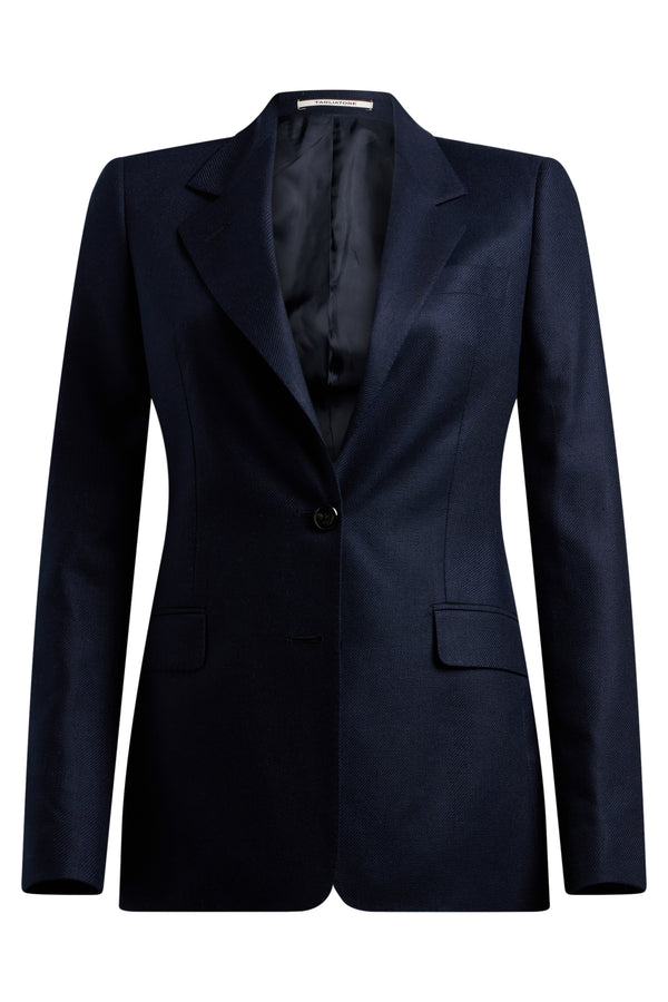 Blazer Silk Blue Blazers