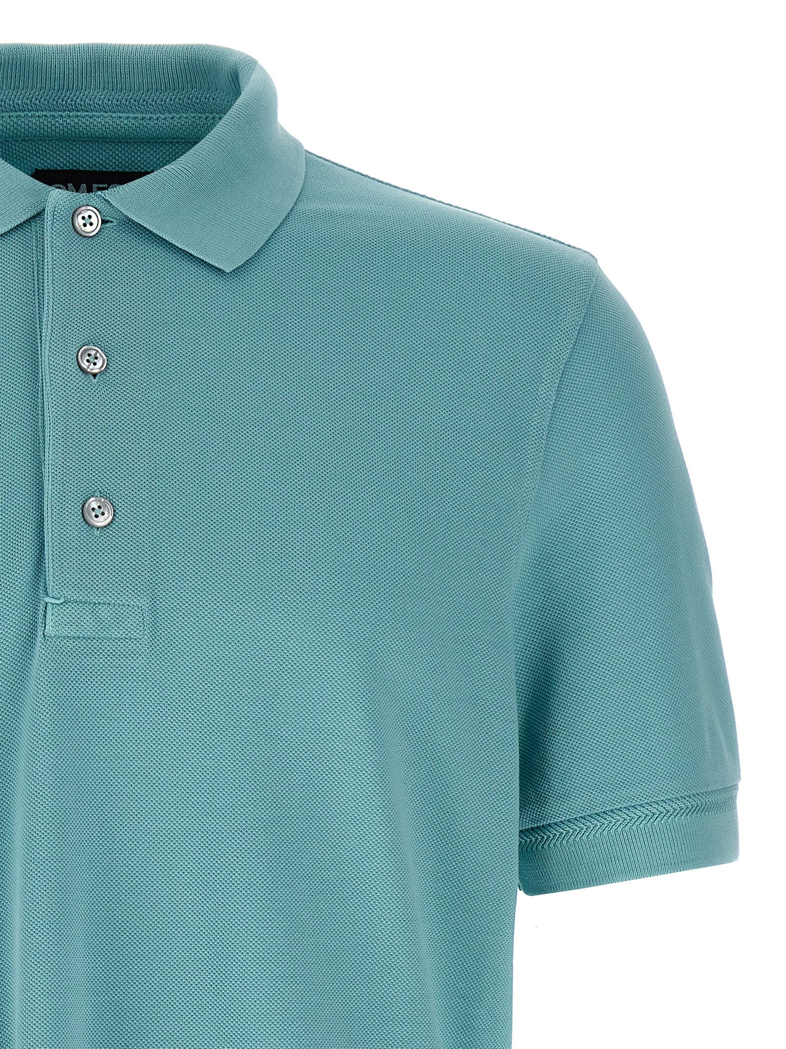 Piqué polo shirt Light Blue Cotton