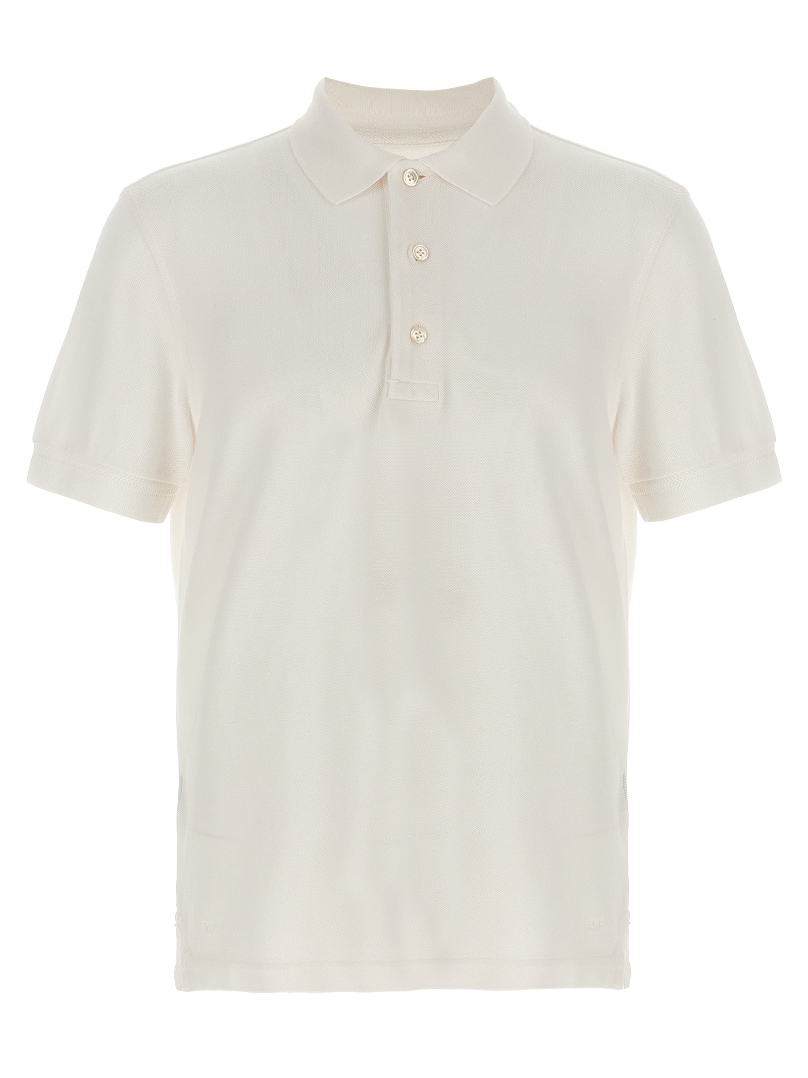 Piqué polo shirt White Lyocell Cotton