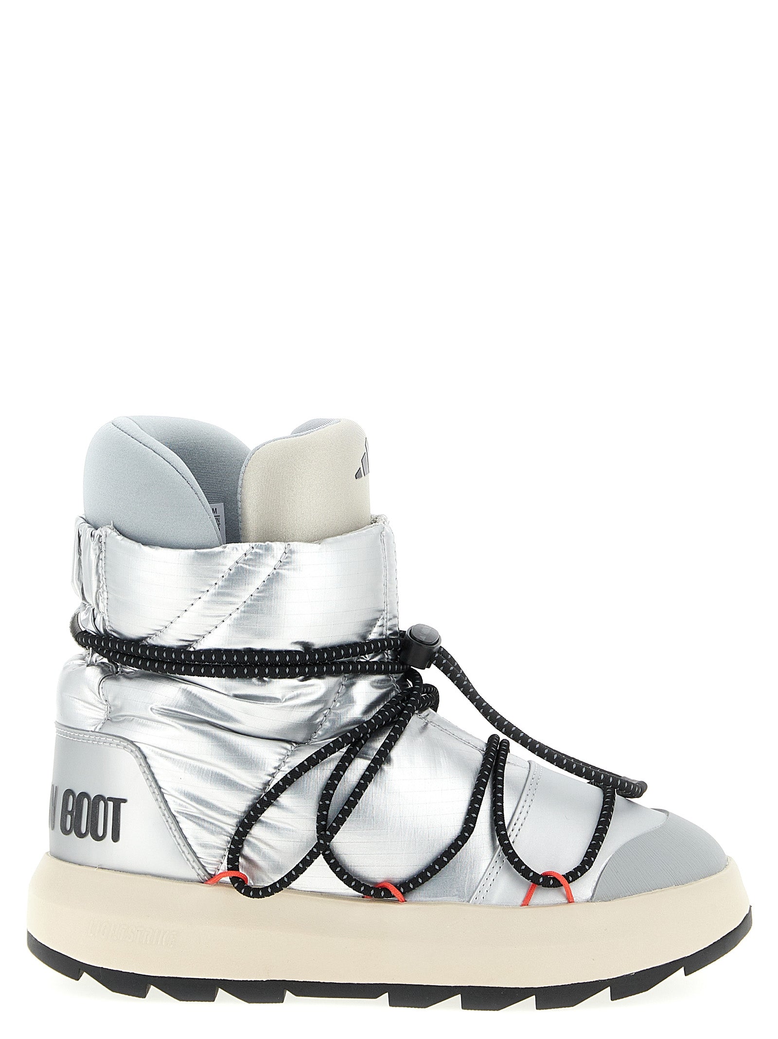 Ace Adidas x Moonboot ankle boots Silver Textile Boots