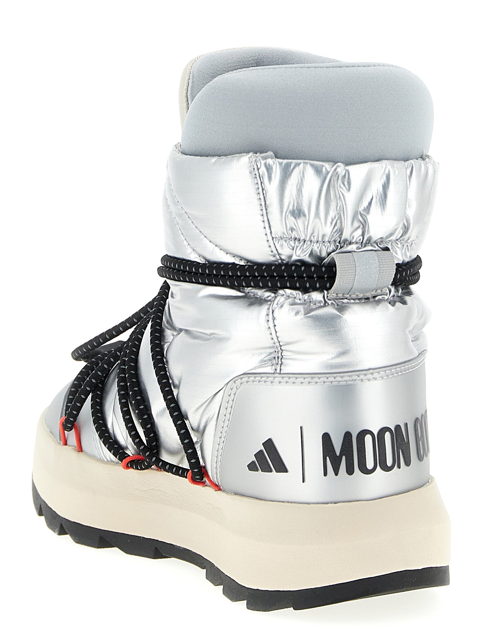 Ace Adidas x Moonboot ankle boots Silver Textile Boots