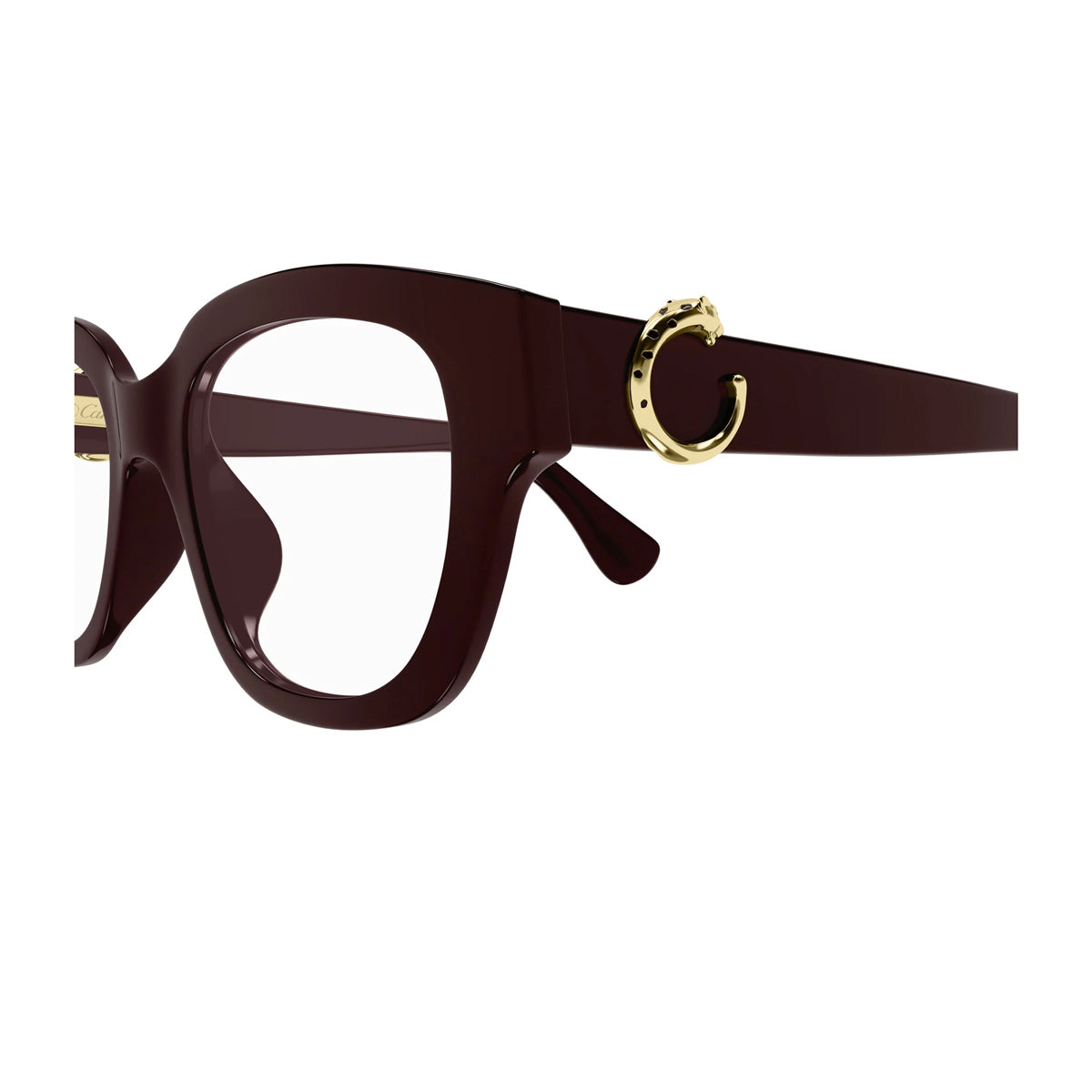 Cartier CT0566O Panthère C de 007 Red Transparent Rosso Acetate Occhiali Da Vista