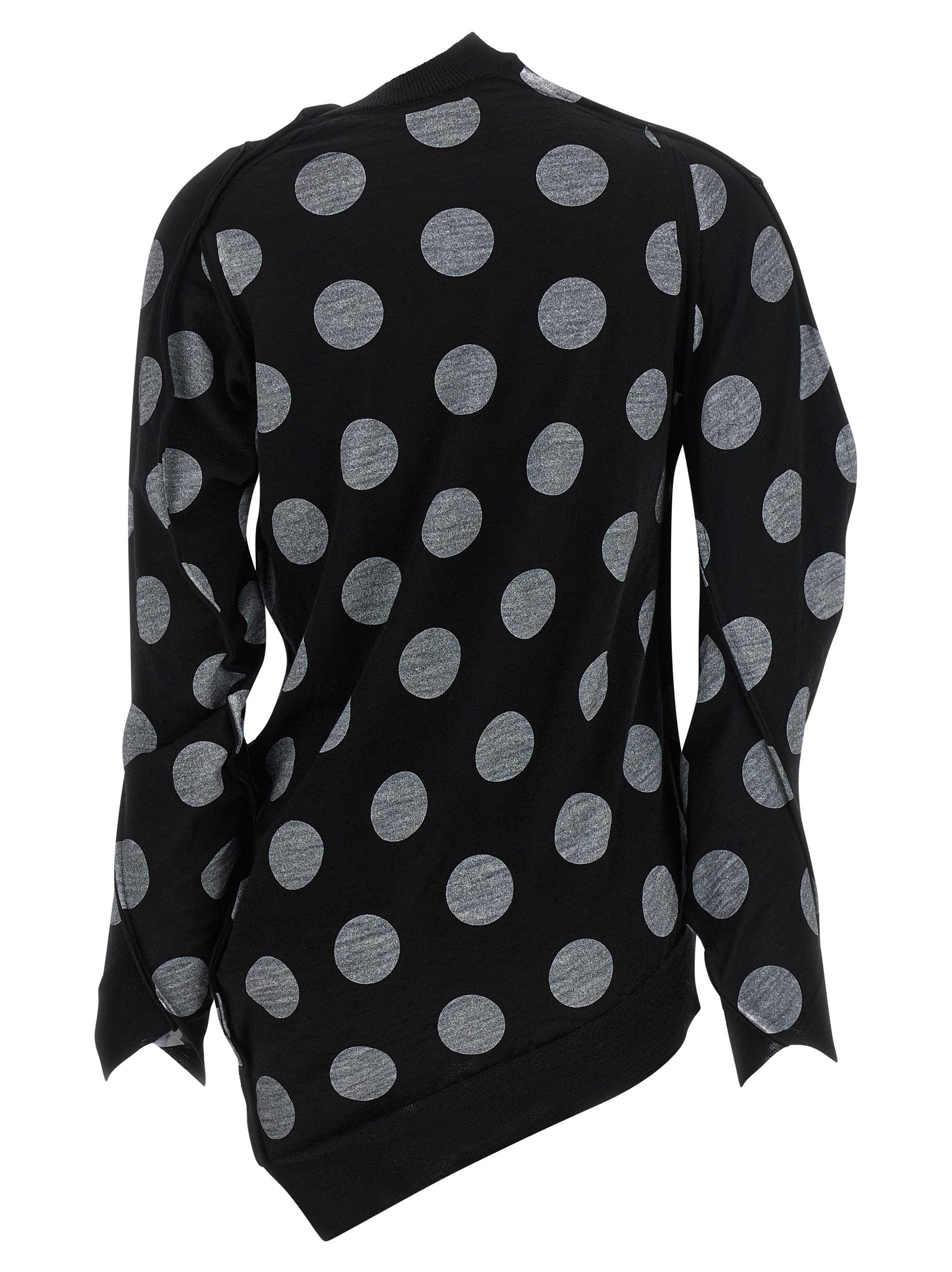 Polka dot maxi cardigan White/black Wool Sweater, Cardigans