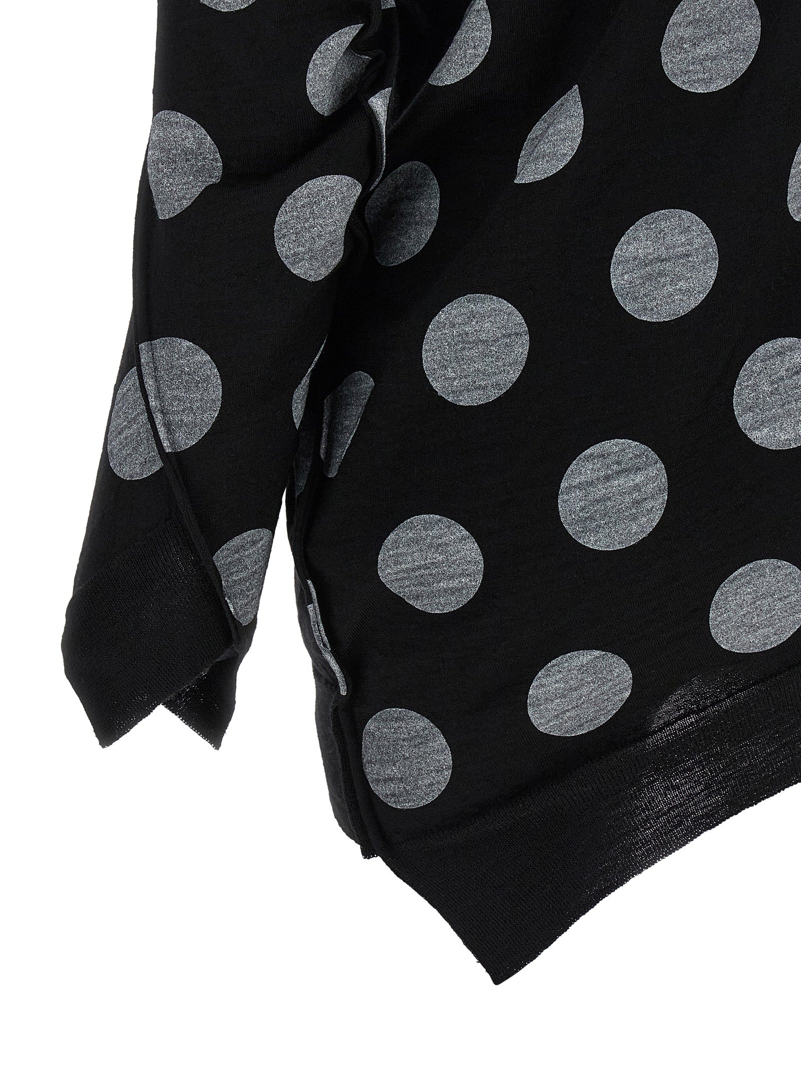 Polka dot maxi cardigan White/black Wool Sweater, Cardigans