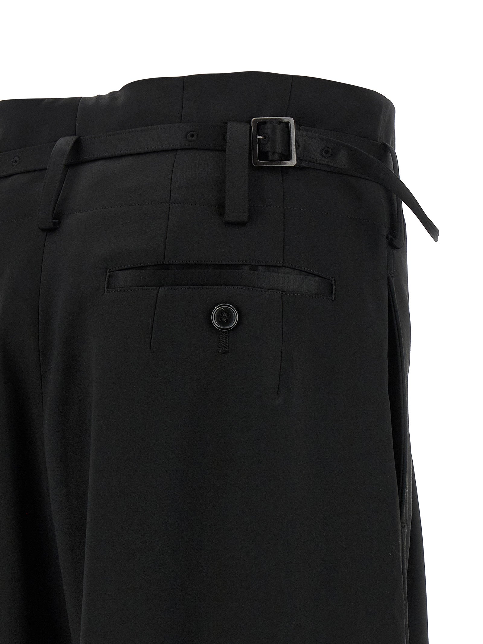High waist pants Black Acetate