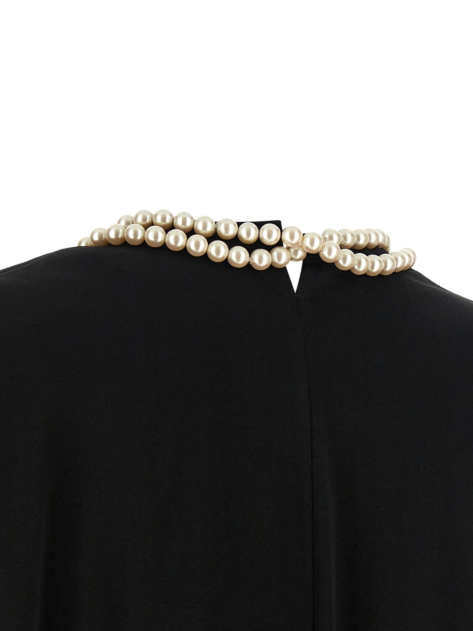Pearl Necklace T-Shirt Black Cotton