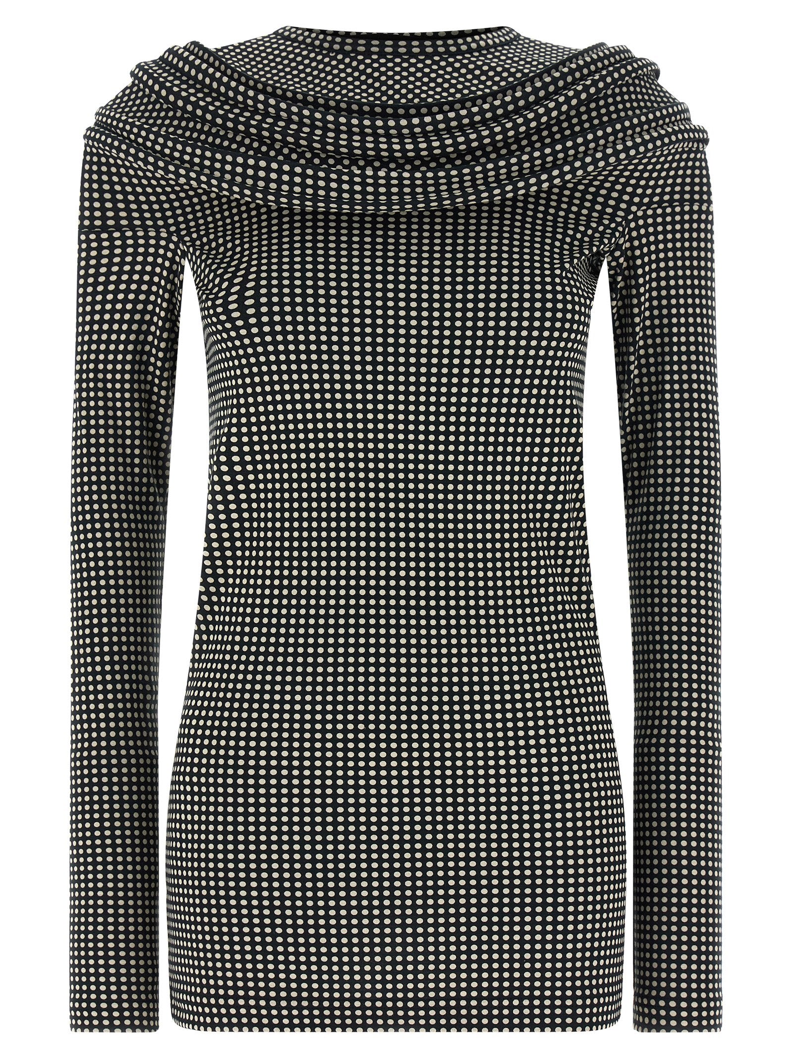 Sculptural Dress White/black Cotton