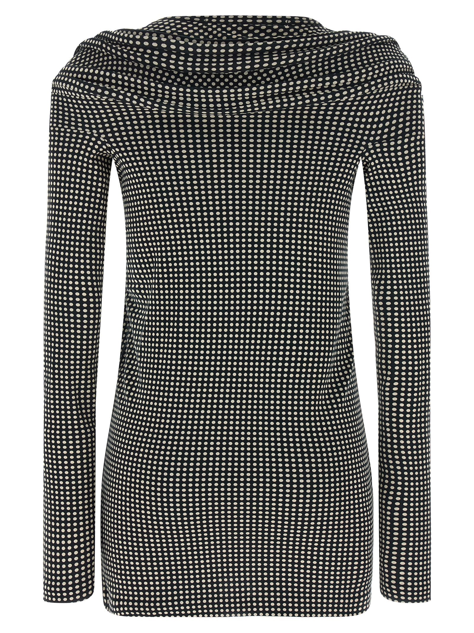 Sculptural Dress White/black Cotton