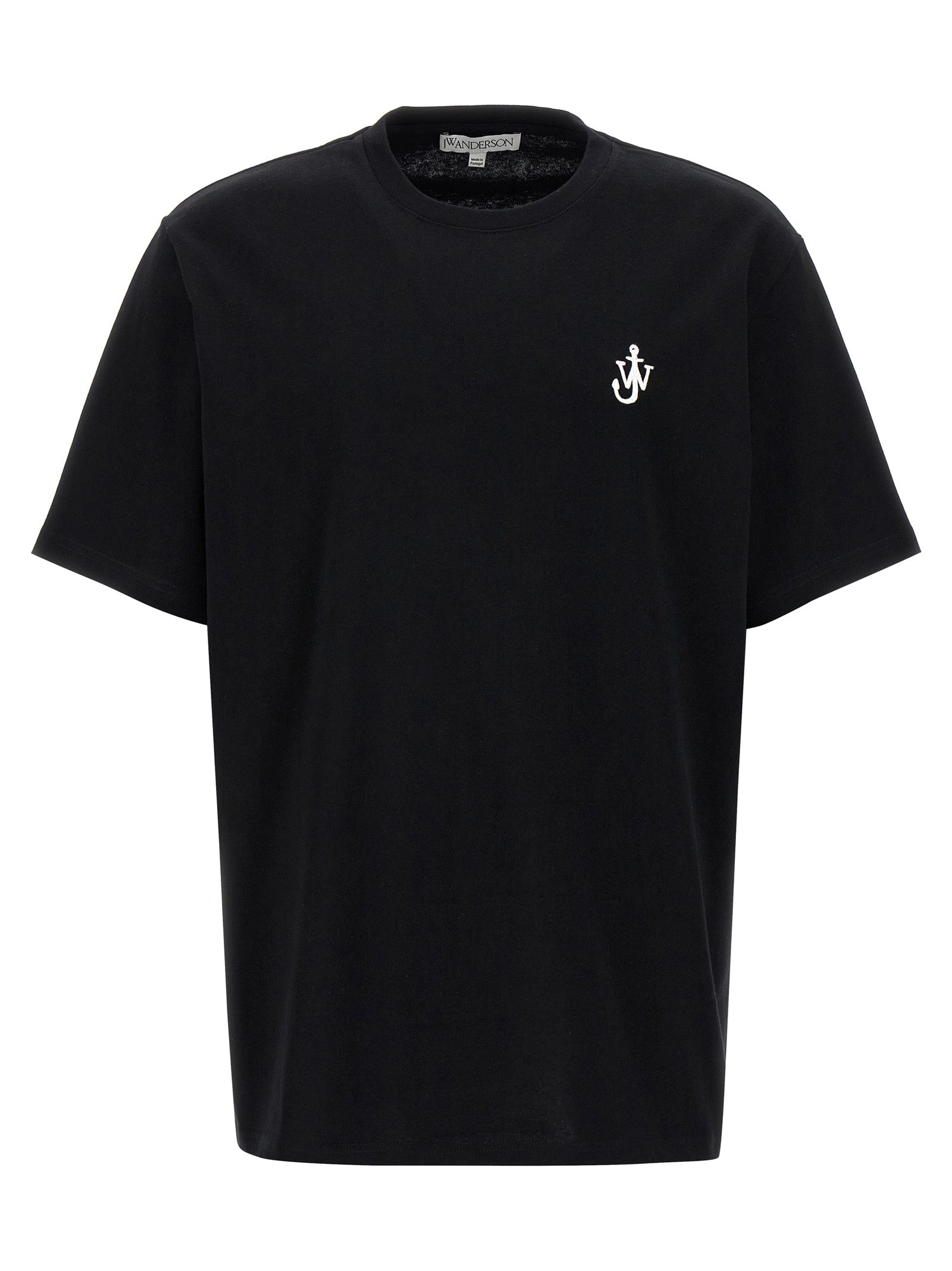 Anchor Embroidery T-shirt White/black Cotton
