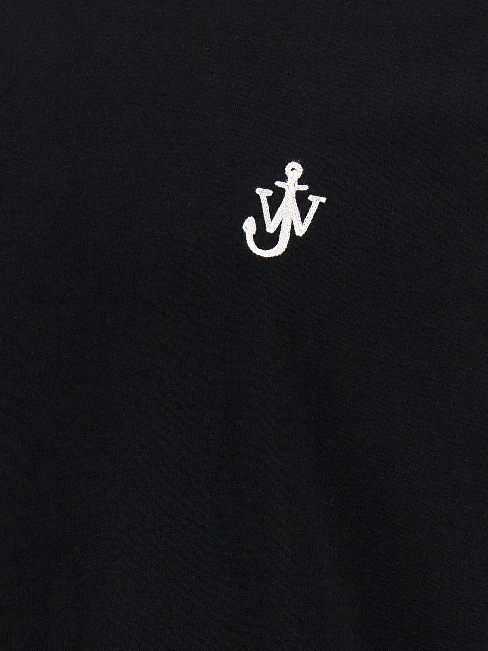 Anchor Embroidery T-shirt White/black Cotton