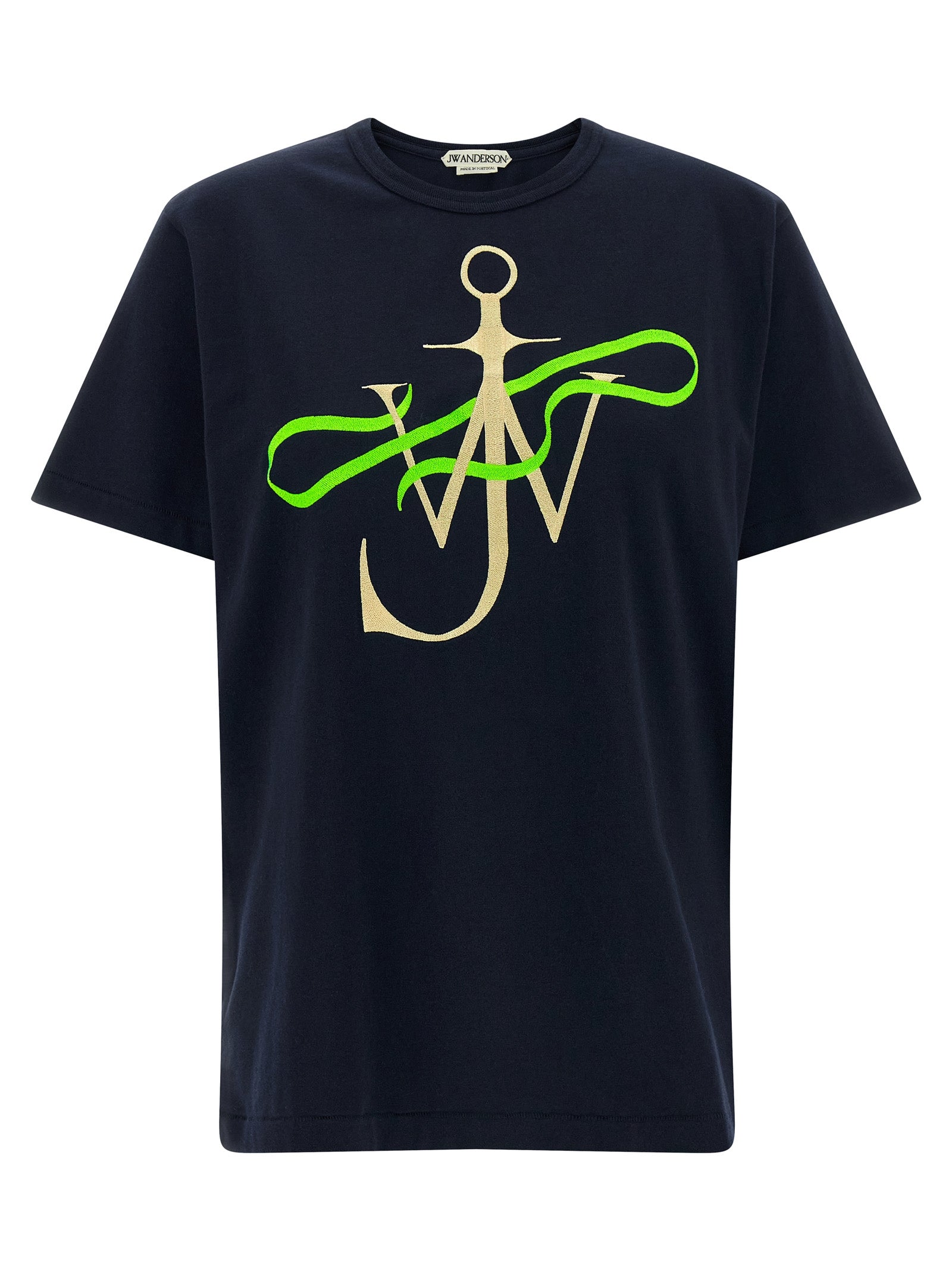 Ribbon Anchor T-shirt Black Cotton