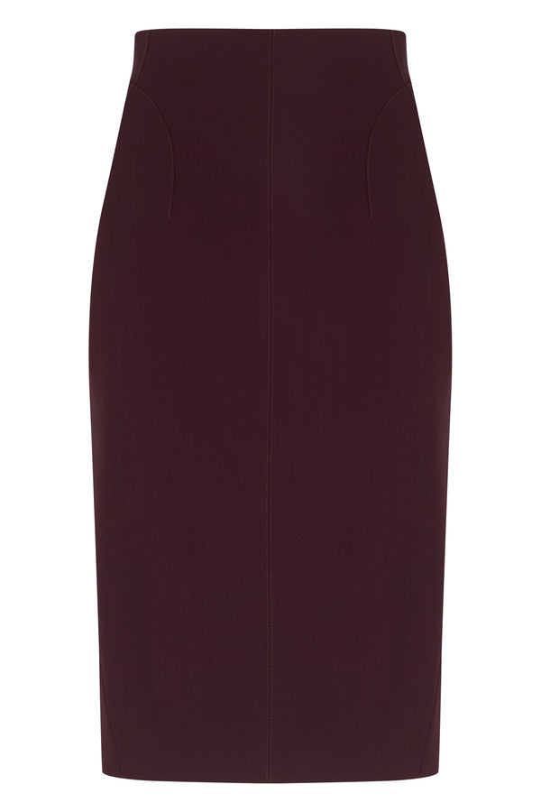 Bodycon Skirt Brown Viscose Pencil
