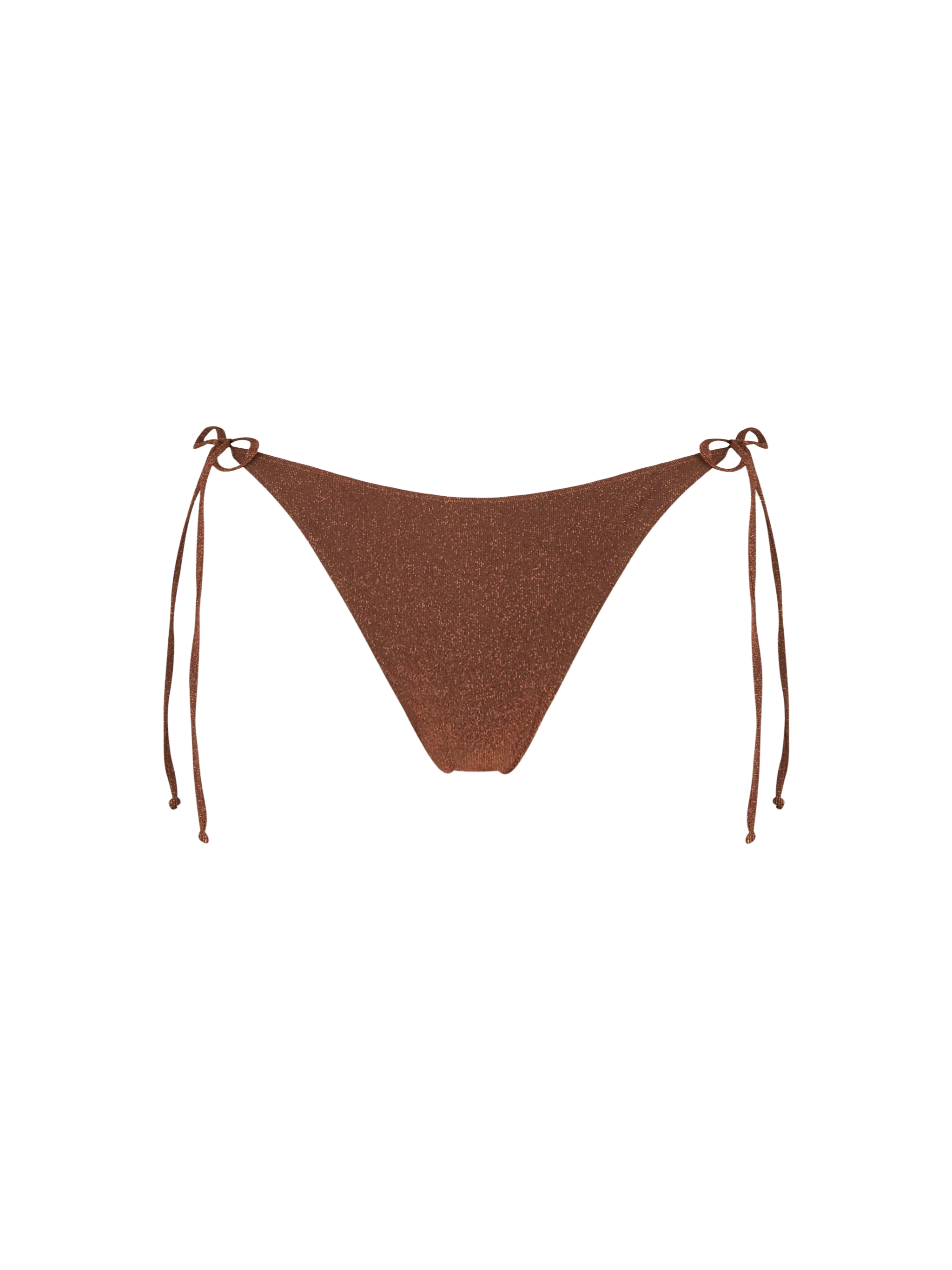Brown Lurex Marielle Swim Briefs Bottom
