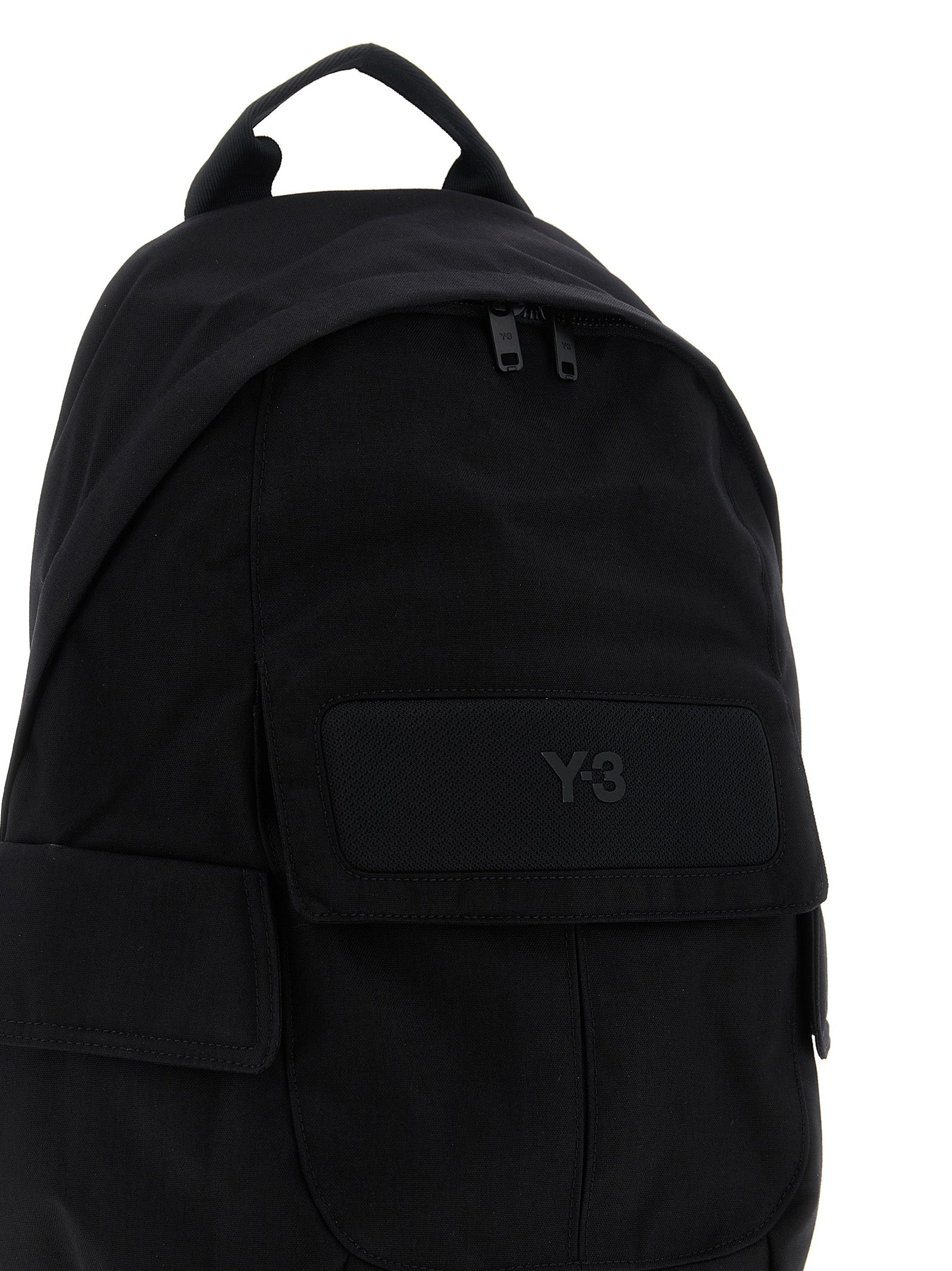 Small logo pocket backpack Black Polyamide Backpacks