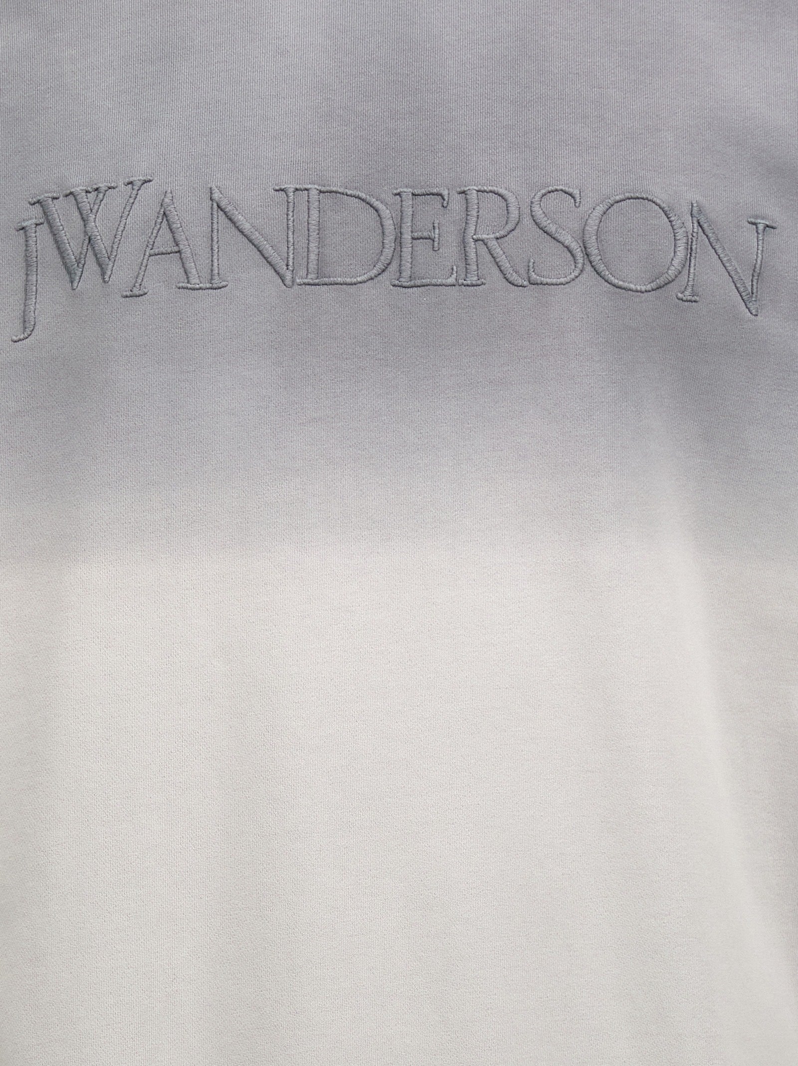 Logo Embroidery Sweatshirt Gray Cotton