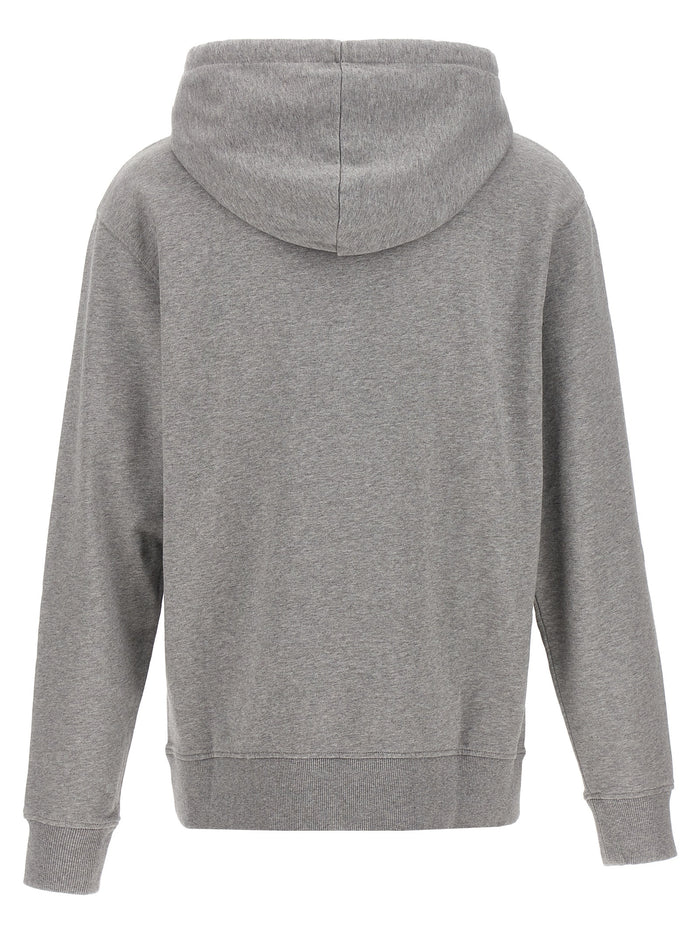 Hoodie with embroidery Gray Cotton Sweatshirt