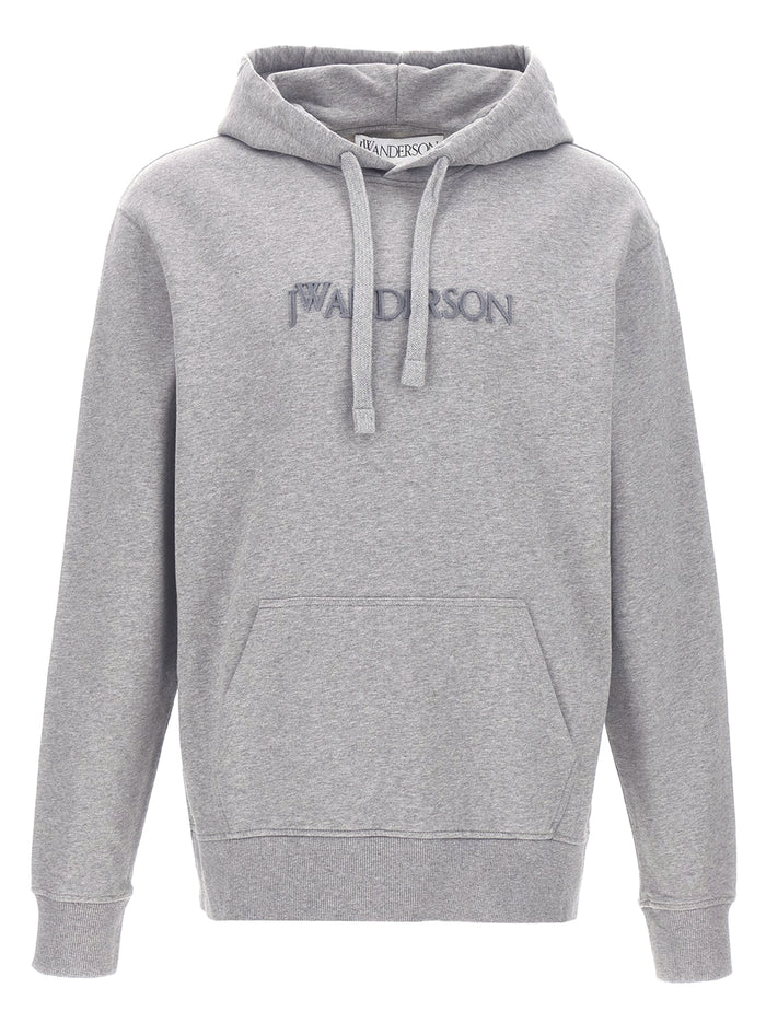Logo embroidery sweatshirt Gray