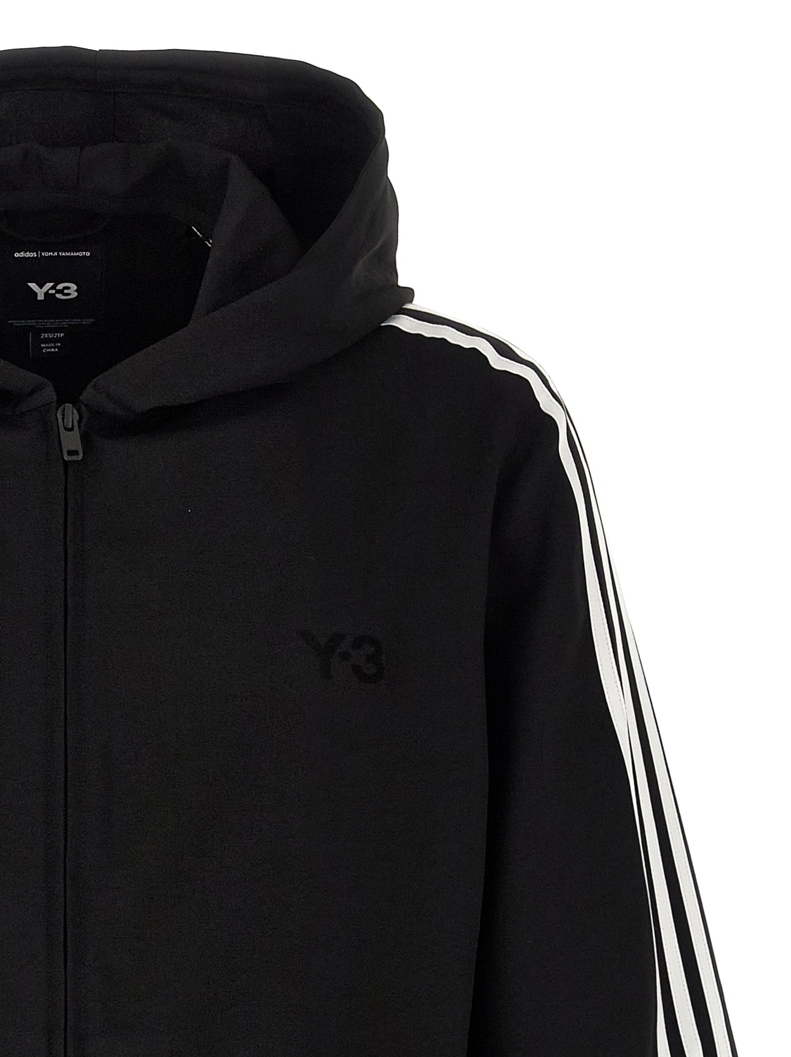 Y-3 3-Stripes hoodie White/black Polyester Sweatshirt