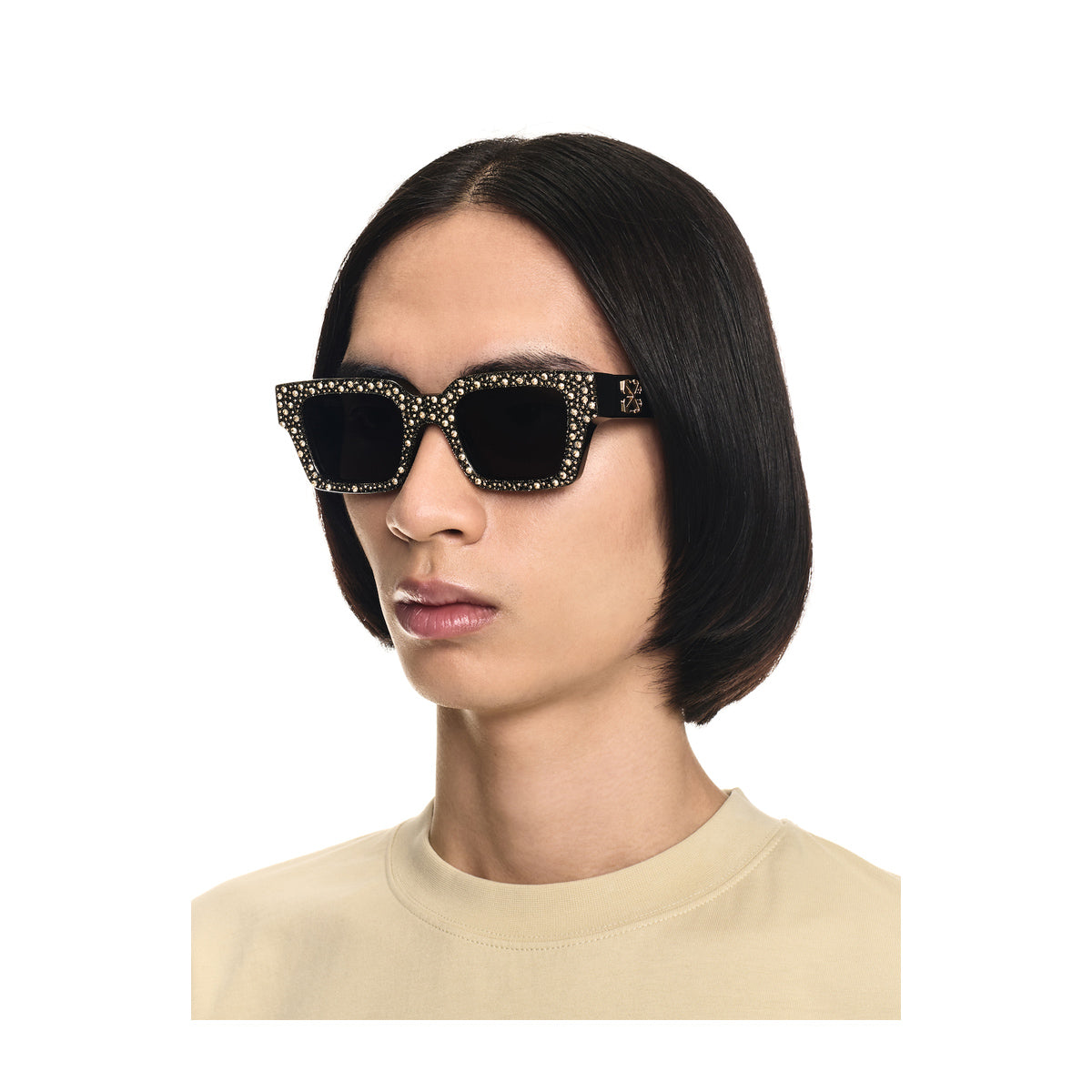 Off White OERI126 VIRGIL L 7607 Gold Dark Grey Nero Acetate Occhiali Da Sole