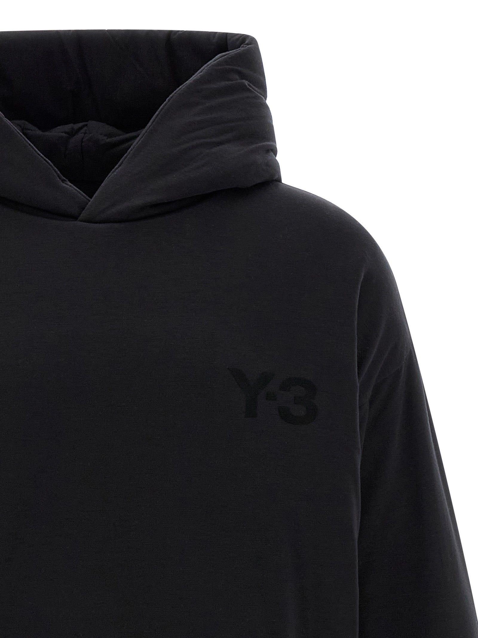 Y-3 Padded hoodie Black Lyocell Elastane Sweatshirt