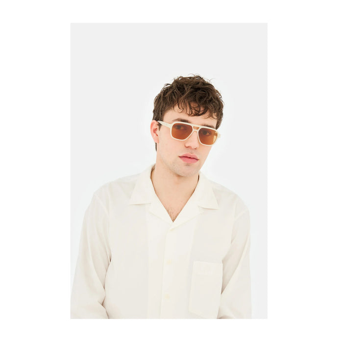 Retrosuperfuture MANEVAL CREMOSO Avorio Acetate Occhiali Da Sole