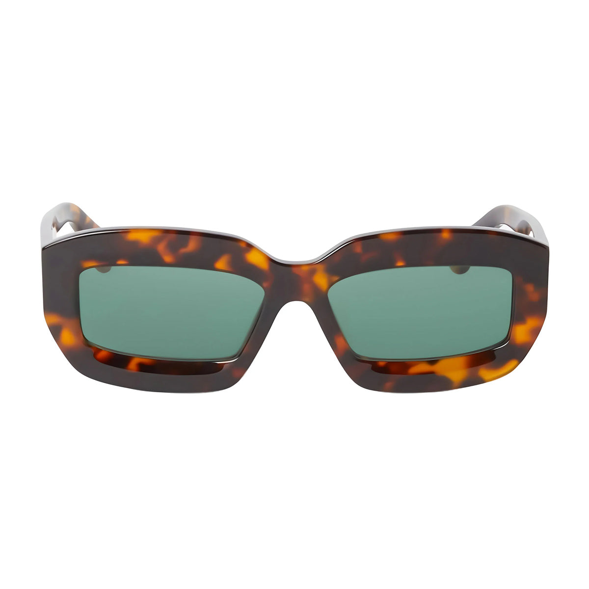 Off White OERI138 CHARLOTTE 6055 Havana Green Marrone Acetate Occhiali Da Sole